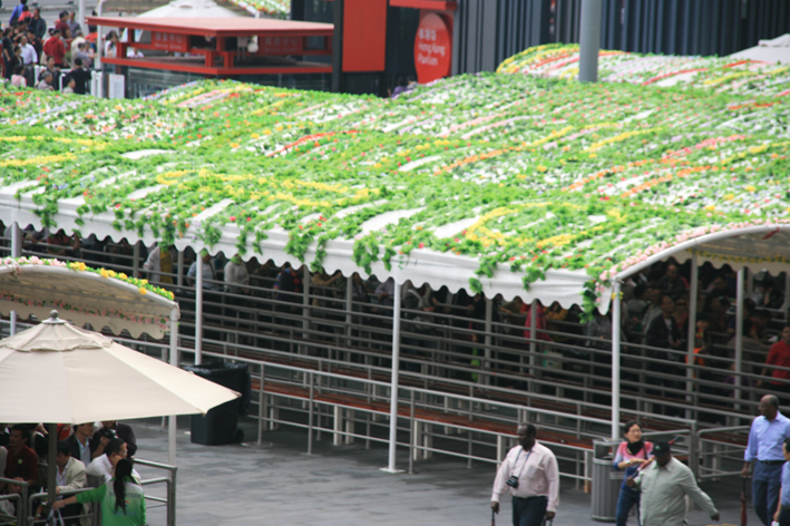 expo_017.JPG - L'attente pour accéder au pavillon de la Chine